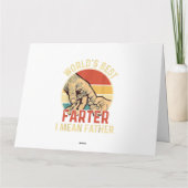 Carte Cadeau de la Fête des Pères Meilleur Père Péteur (Dos)