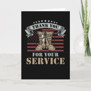 Carte Cadeau de la fête des vétérans Merci pour votre se