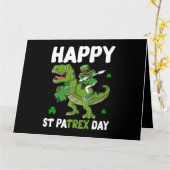 Carte Cadeau de la Saint-Patrick Leprechaun à cheval sur (Fleur jaune)