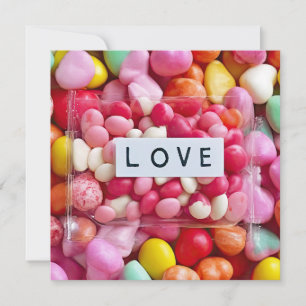 Carte Cadeau de la Saint-Valentin Amour de Bonbons Color