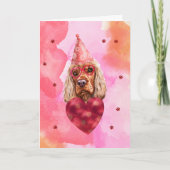 Carte Cadeau de la Saint-Valentin Chien Cocker Spaniel O (Devant)