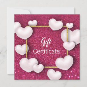 Carte cadeau de la Saint Valentin Coeurs blancs Pa