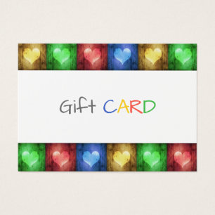 Carte cadeau de la Saint Valentin coloré coeur rus