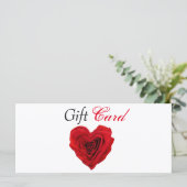 Carte cadeau de la Saint-Valentin en forme de coeu (Debout devant)