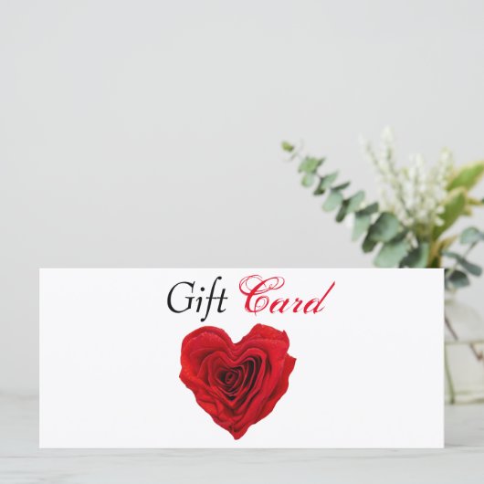 Carte cadeau de la Saint-Valentin en forme de coeu (Debout devant)