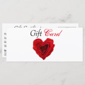 Carte cadeau de la Saint-Valentin en forme de coeu (Devant / Derrière)