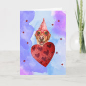 Carte Cadeau de la Saint-Valentin pour chien Labrador vi (Devant)