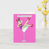 Carte Cadeau de la Saint-Valentin pour une amie Red Hat (Fleur jaune)