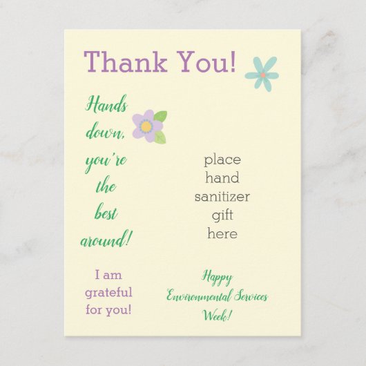 Carte cadeau de la semaine d'appréciation du perso (Devant)