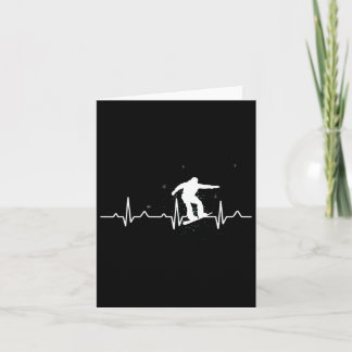 Carte Cadeau de l'amateur de snowboard Heartbeat