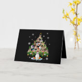 Carte Cadeau de lapin | Arbre de Noël de neige de lapin (Fleur jaune)