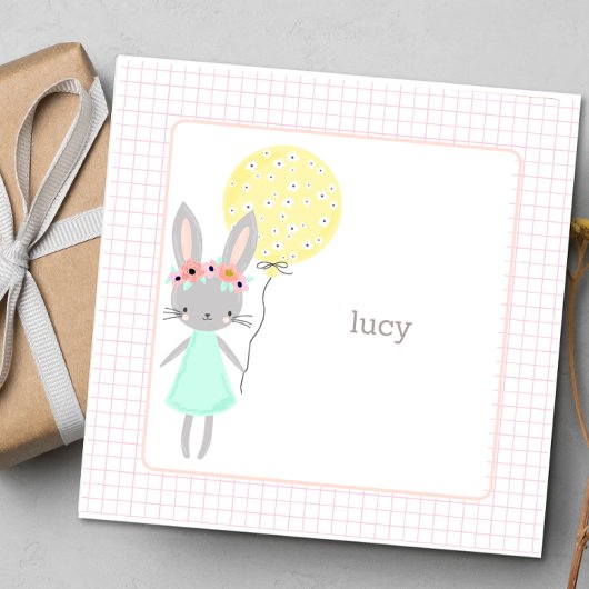 Carte cadeau de lapin de ma fille douce