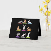 Carte Cadeau de lapin | Yoga de Bunny dans des poses de (Fleur jaune)