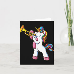 Carte Cadeau de licorne de trompette groupe de jazz et d