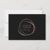 Carte cadeau de logo Abstrait Faux Rose Gold (Devant)