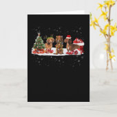 Carte cadeau de lumières de Noël teckel pour elle (Fleur jaune)