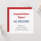 Carte cadeau de l'Université de Belmont (Go Bruins (Devant/Arrière en situation)