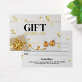 Carte cadeau de luxe Gold Christmas Ball Stars Rib (Bureau)