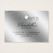 Carte Cadeau de luxe Zebra Red Silver Sparkle (Dos)