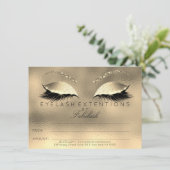 Carte Cadeau de maquillage d'extension Golden Lashes (Debout devant)