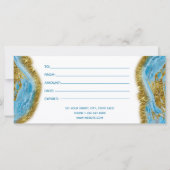 Carte cadeau de maquillage en marbre bleu Aquarell (Dos)