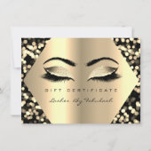 Carte Cadeau de maquillage Gold Confetti certificat cade (Dos)