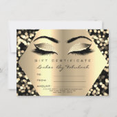 Carte Cadeau de maquillage Gold Confetti certificat cade (Devant)