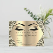 Carte Cadeau de maquillage Gold Diamond Certificat cadea (Debout devant)