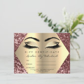 Carte Cadeau de maquillage Rose Gold Browns certificat c (Debout devant)