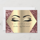 Carte Cadeau de maquillage Rose Gold Browns certificat c (Dos)