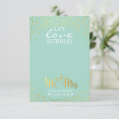 Carte CADEAU DE MARIAGE confettis à pois dorés élégants (Debout devant)