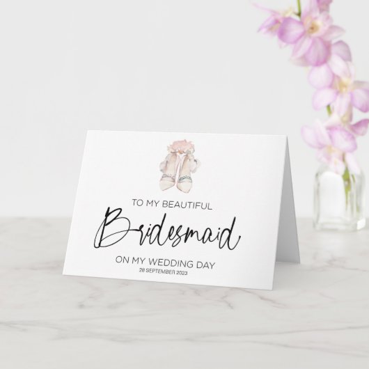 Carte Cadeau de Mariage de Bridesmaid de Merci de la car (Orchidée)