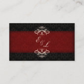 Carte cadeau de mariage d'hiver rouge et noir (Dos)