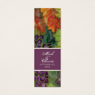 Carte cadeau de mariage Favor, Feuille de raisin d
