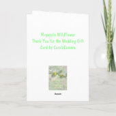 Carte cadeau de mariage Merci Mayapple (Dos)