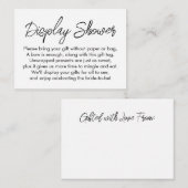 Carte Cadeau de Mariage Simple Moderne pour Affich (Devant / Derrière)