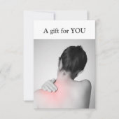 Carte Cadeau de massothérapeute moderne élégant (Devant)