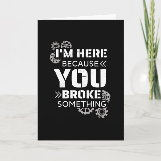 Carte Cadeau de mécanicien (Devant)