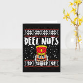 Carte Cadeau de Meme de Noël moche amusant de Deez Nuts  (Fleur jaune)