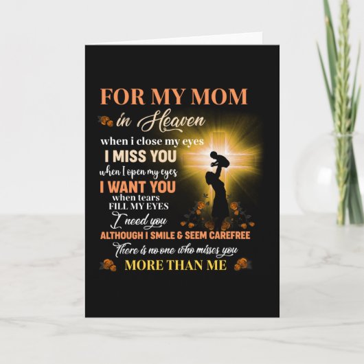 Carte Cadeau de Memorial Day pour mon fils pour ma mère (Devant)
