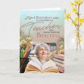 Carte Cadeau de naissance de professeur Fleurs douces Ph (Fleur jaune)