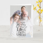 Carte Cadeau de naissance minimaliste pour oncle avec ph (Fleur jaune)