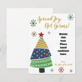 Carte cadeau de nettoyage à main de l'arbre de Noë (Devant / Derrière)