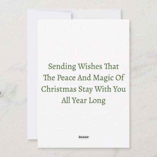 Carte cadeau de Noël (Dos)