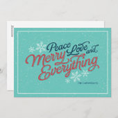 Carte cadeau de Noël au ruban (Devant / Derrière)