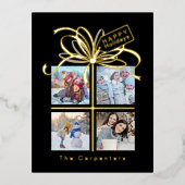 Carte cadeau de Noël Black Gold (Recto)