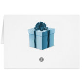 Carte cadeau de Noël bleu (Dos Horizontal)