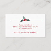 Carte cadeau de Noël Cookie Baking (Dos)