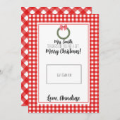 Carte cadeau de Noël de l'enseignant de la courge  (Devant / Derrière)