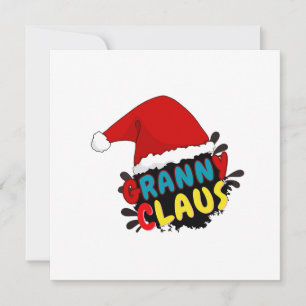 Carte cadeau de Noël de mamie claus,